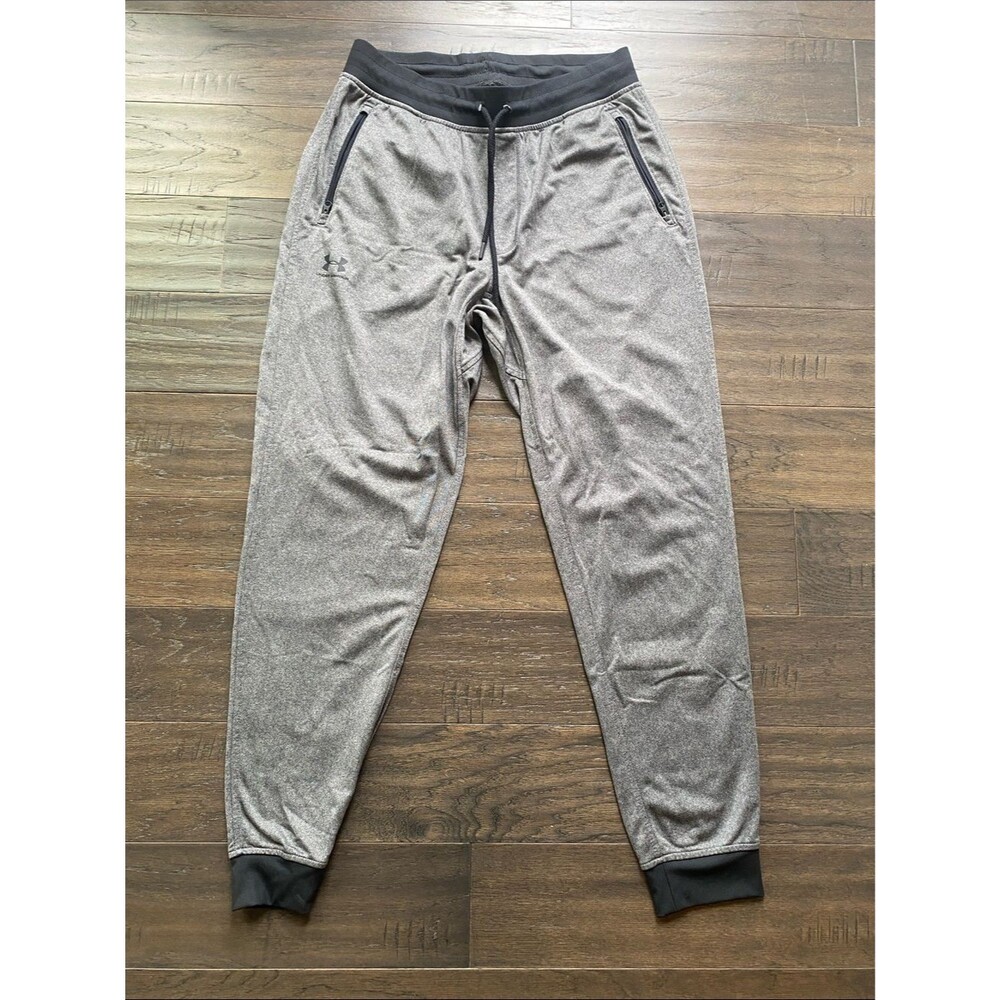 Under Armour Heather Gray Jogger Sweatpants Mens Sz Large Lightweight